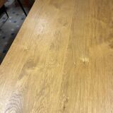 Solid oak farm table and benches