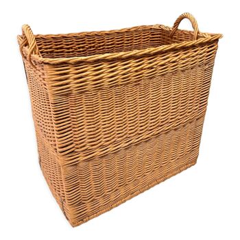Large old wicker basket - for wood / logs