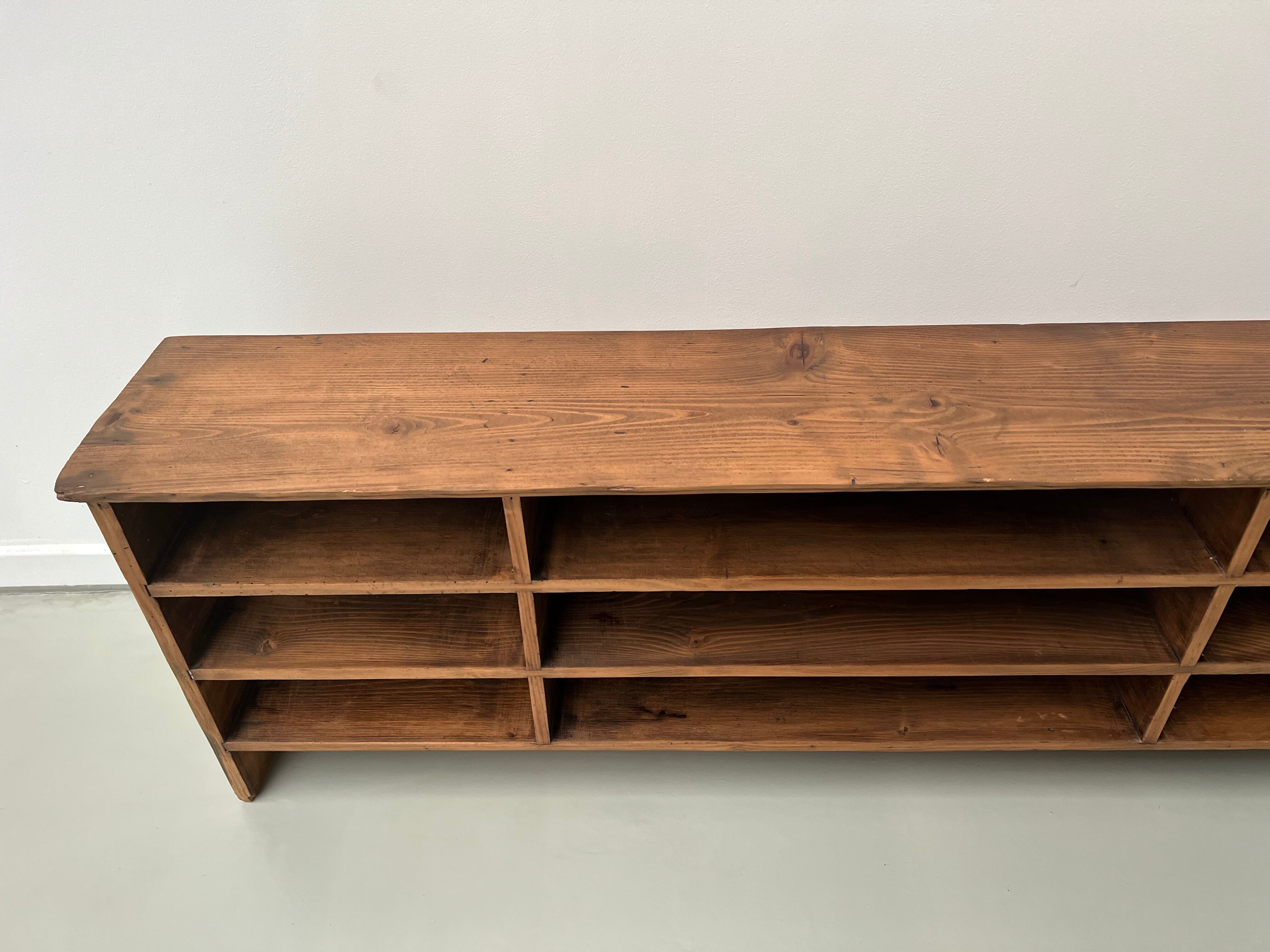 Antique pine cabinet with lockers