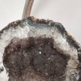 Chrome and Brazilian amethyst lamp base