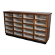 Vintage Dutch Walnut Haberdashery Shop Cabinet / Vitrine, 1950s