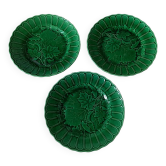 Assiettes ancienne vertes