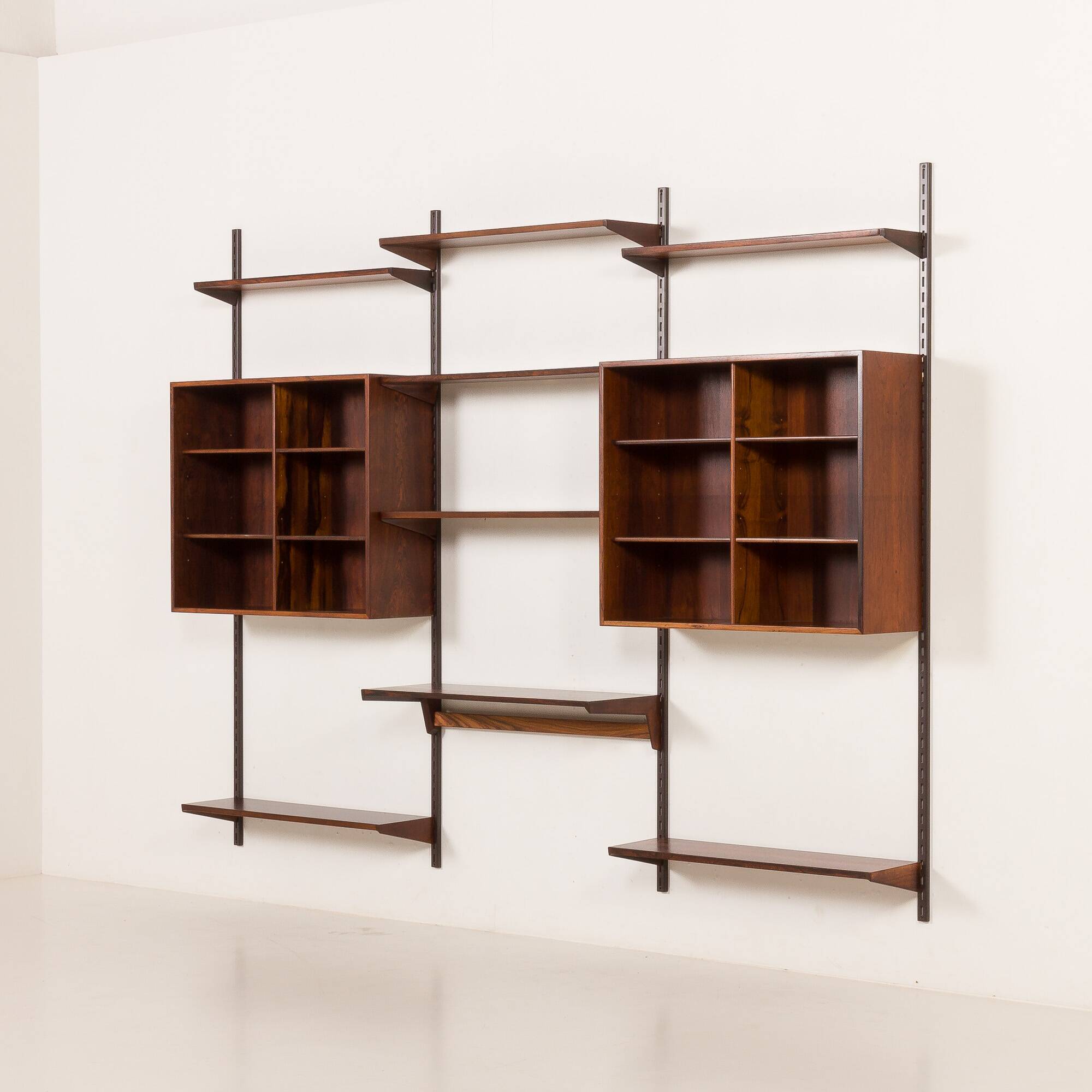 Kai Kristiansen rosewood wall unit for FM Mobler, Denmark, 1960s