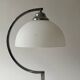 Bureau lamp / bedside lamp Bauhaus chrome metal & opal glass, design 1970
