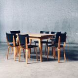 MCM Dutch Design Dining Chairs attributed to Cor Alons for Gouda Den Boer, 1950s, Set of 6