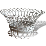 White metal fruit basket