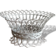 White metal fruit basket