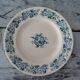2 flat plates old faience longwy blue russian decoration 263102