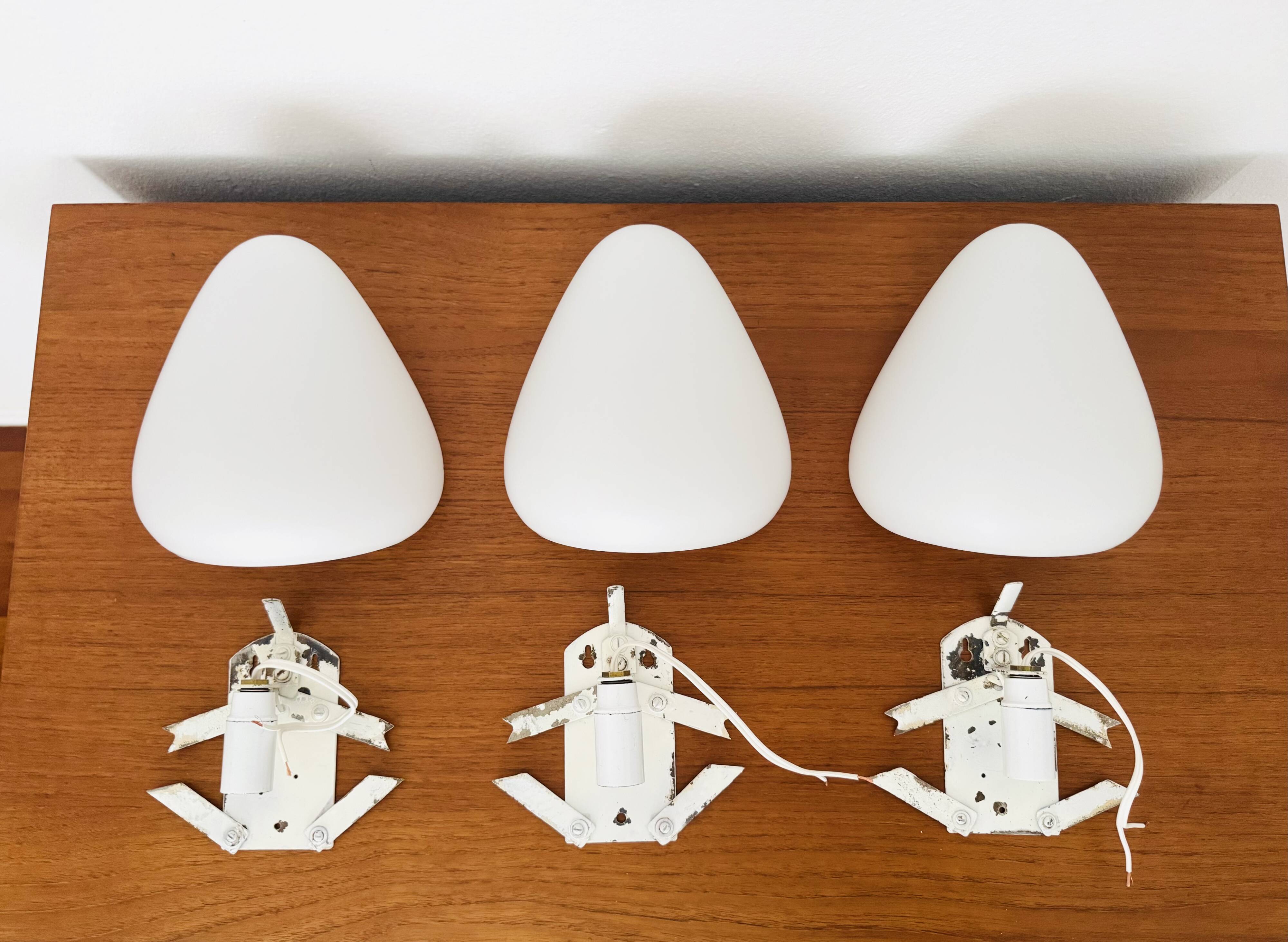 Set of  3 CORNO Wall Lamps by Wilhelm Wagenfeld