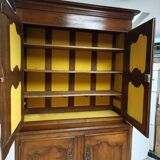 Buffet 2 bodies XIXth inlaid walnut