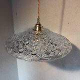 Vintage chiseled glass pendant light
