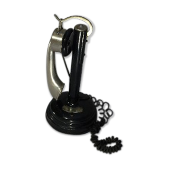 Téléphone vintage bakélite noir Thomson-houston