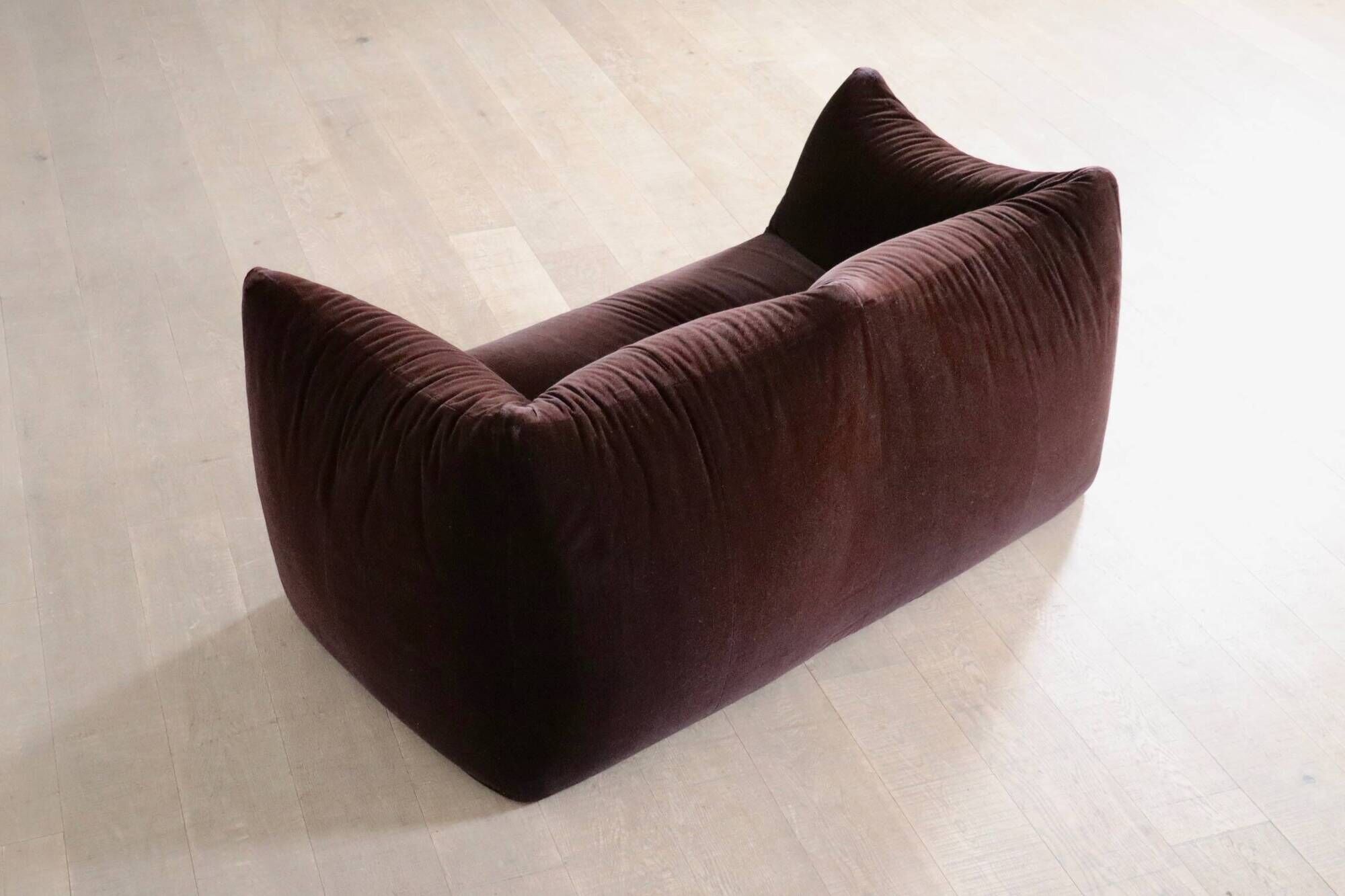 Le Bambole Sofa In Original Mohair Velvet By Mario Bellini For B&B Italia,