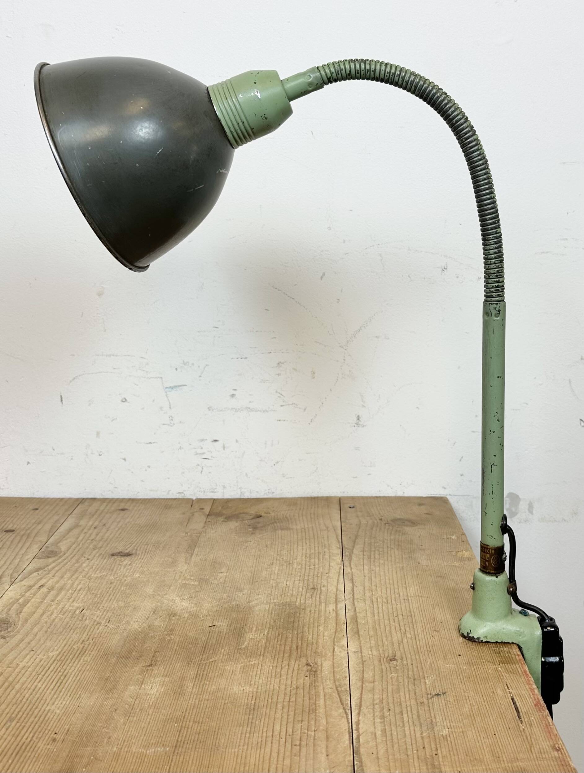Lampe de Bureau Industrielle à Col de Cygne de Instala Děčín, 1960s