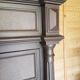 Commodity mirror year 1900 - 1920 Painted wood and white marble