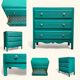 Art Deco emerald green chest of drawers