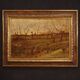 Paysage bucolique peinture italienne du 20e siècle