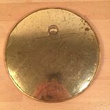 Round mirror strapping brass gilded vintage