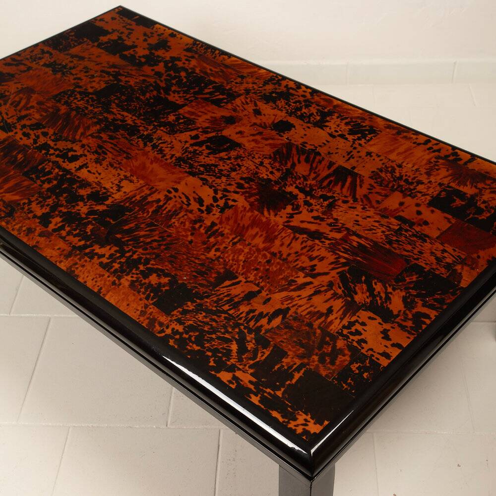 Tortoiseshell table by Roberto Jodice for Ottini Milano, 1975