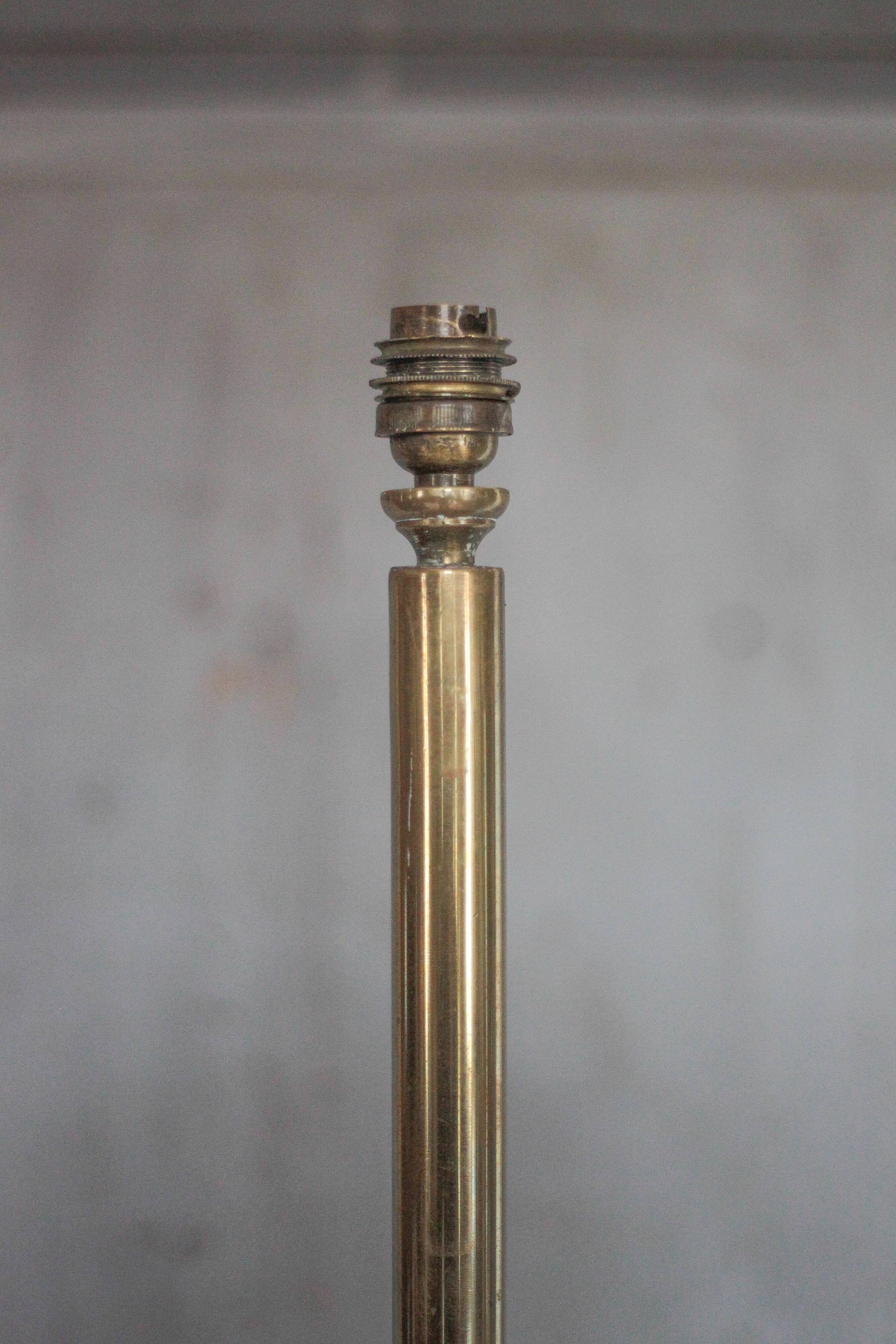 1930s brass floor lamp, reading lamp.