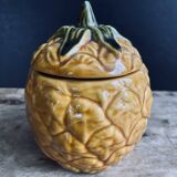 Vintage pineapple pattern slip pot