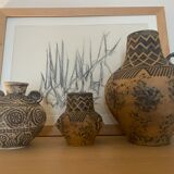 Set of 3 West Germany Manufacture Jasba vases