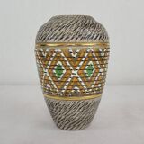 Stoneware vase signed Breugnot