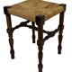 Vintage stool side table design brutalist design 60's oak