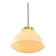 Mid-Century Modern Italian Yellow Glass and Brass Pendant Lamp, 1960s