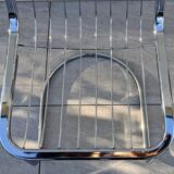 Set of 2 chrome metal chairs, Italian style from the 70s