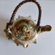 Wabi-sabi teapot in glazed ceramic
