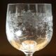 6 Bohemian Crystal Etched Wine Glasses