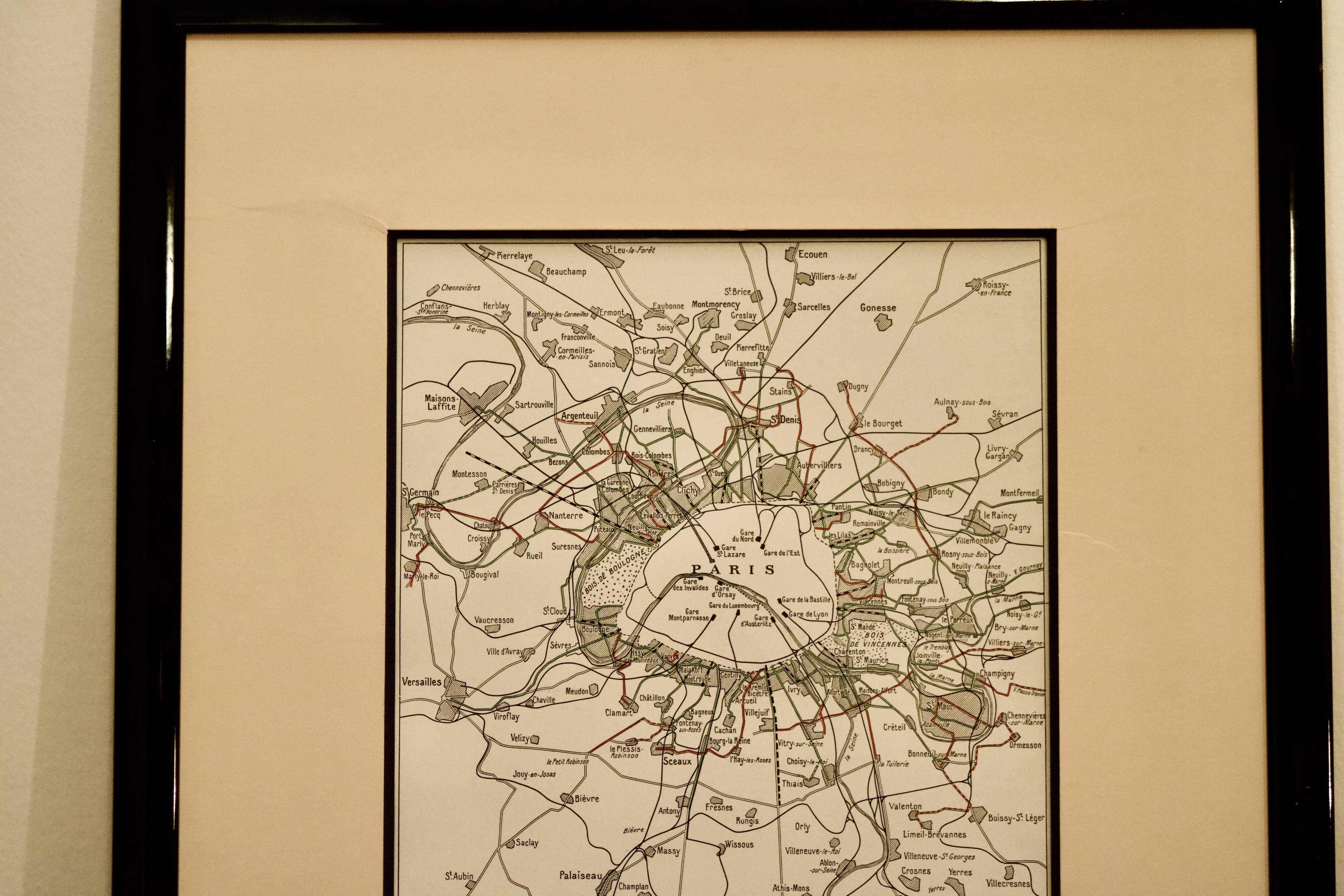 The development of transport in the Paris region 1928