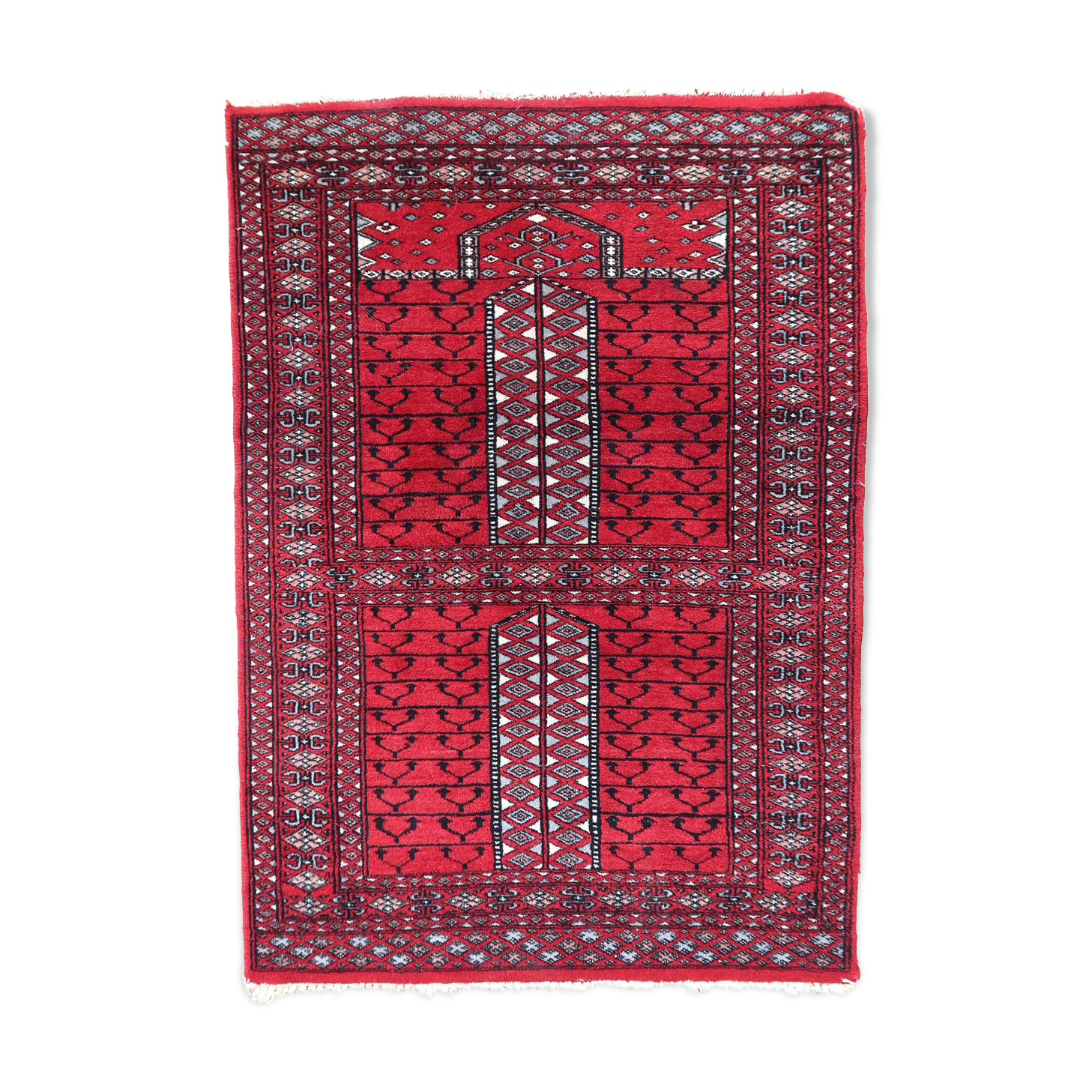 Handmade Pakistani Lahore vintage rug 64cm x 88cm 1970s