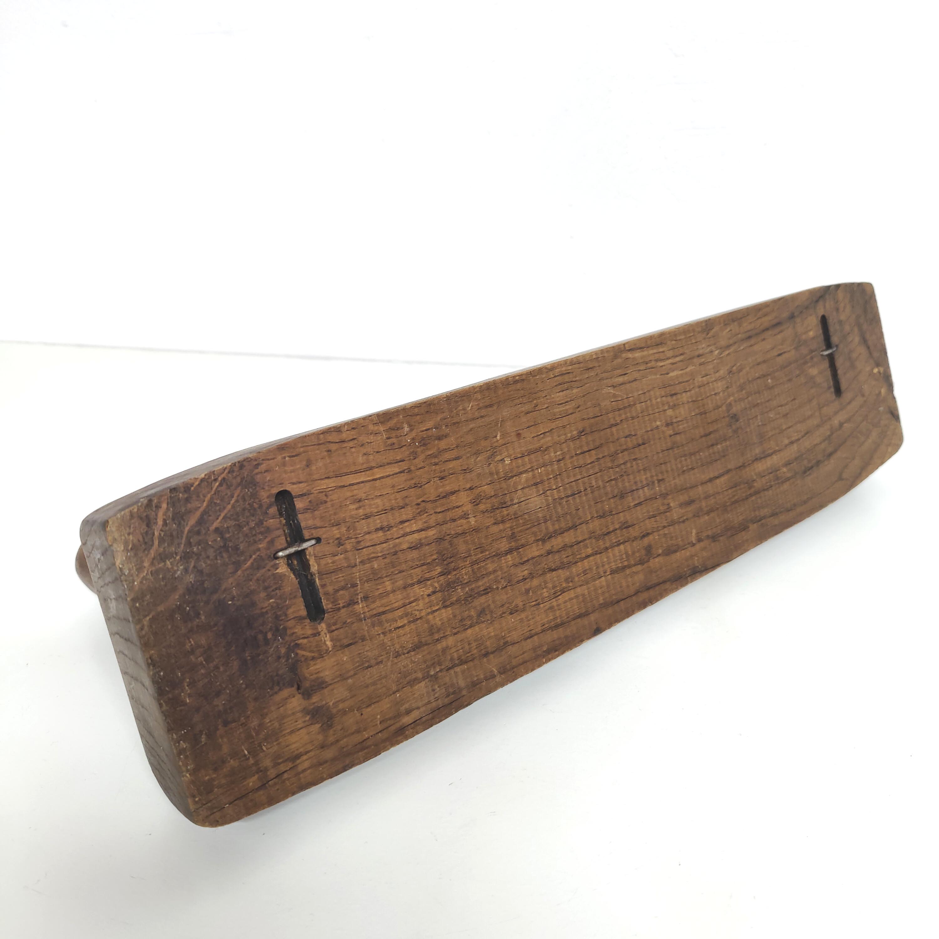 Brutalist coat rack solid wood 4 hooks