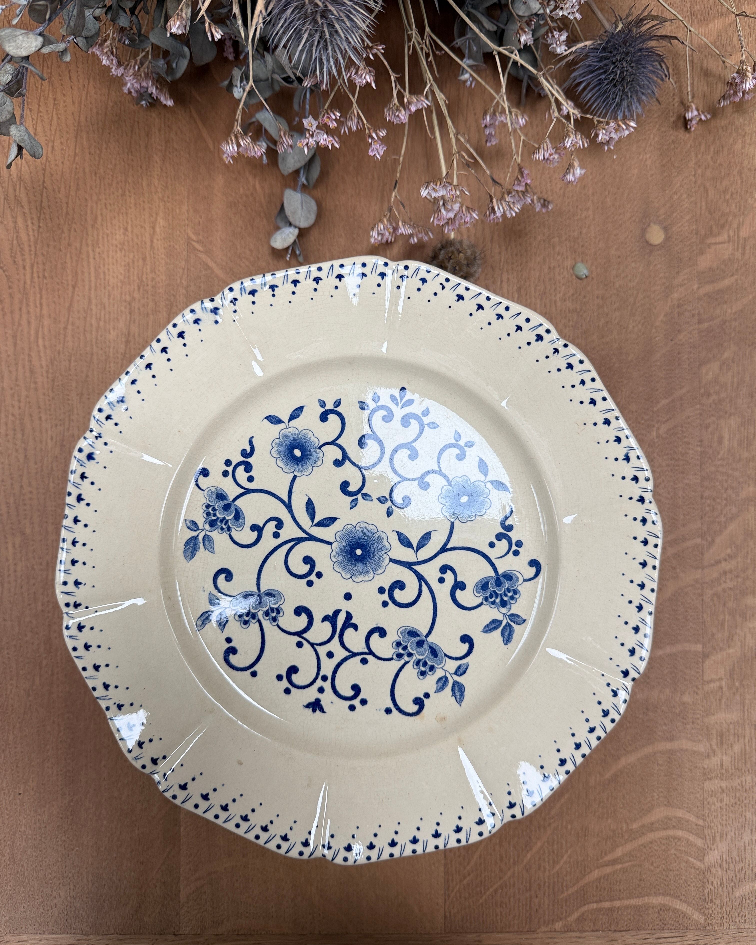 Flat plates ironstone Boch Frères
