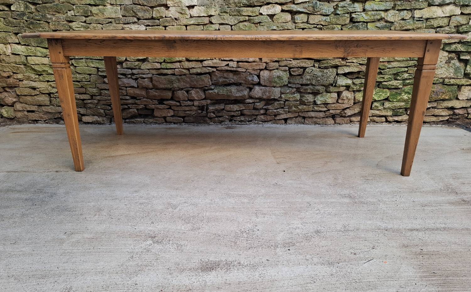 Table de ferme chêne 320 cm avec allonges 