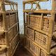 Pair of vintage rattan bedside tables from the 70s