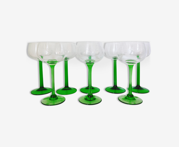 Set de 8 verres à vin cristal La Rochère et verre
