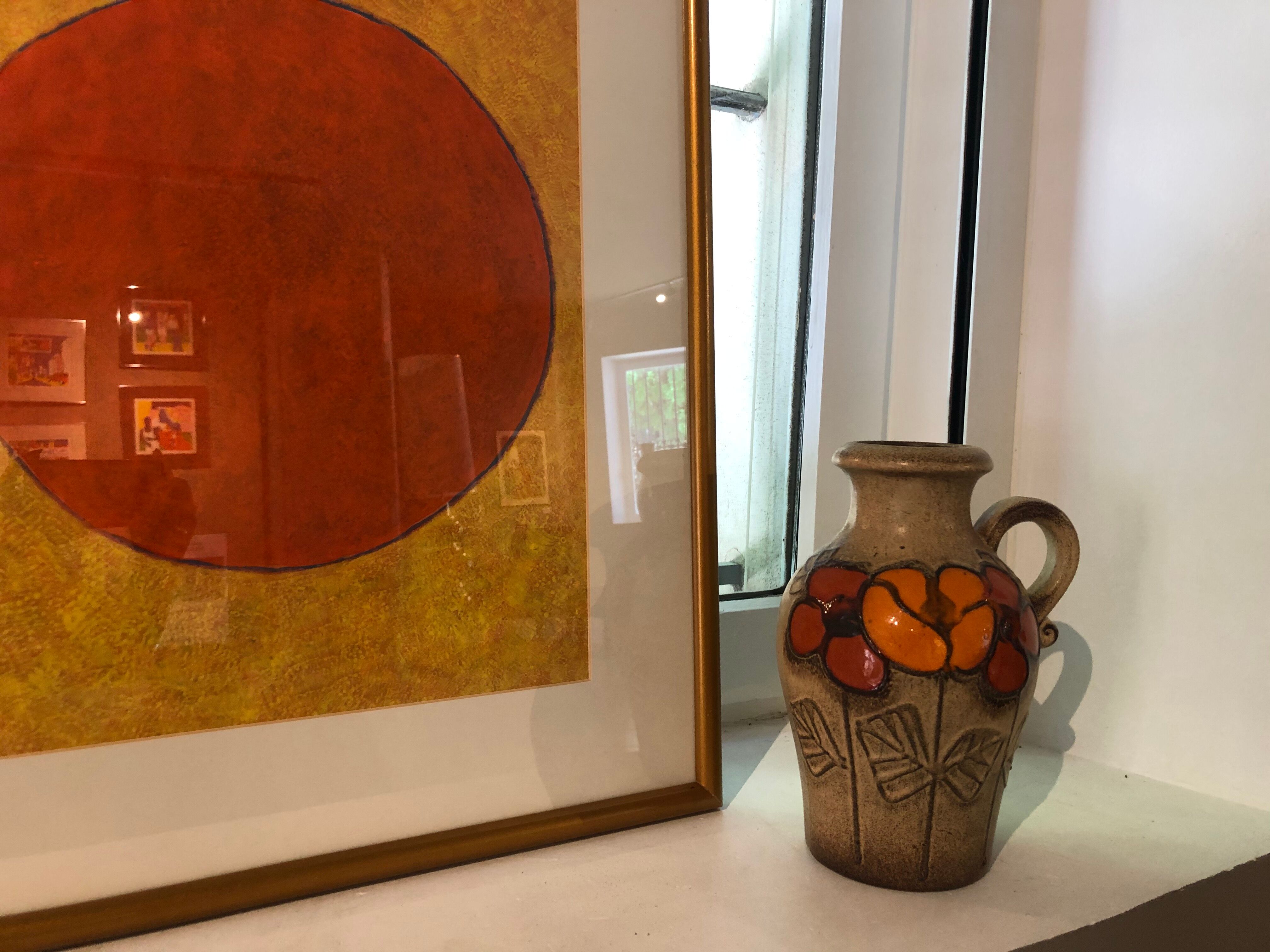 Ceramic vase flowers
