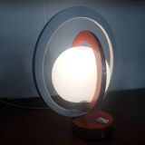 Pair of Vintage Table Lamps • Saturn • Steel and Glass • Space Age • 1960