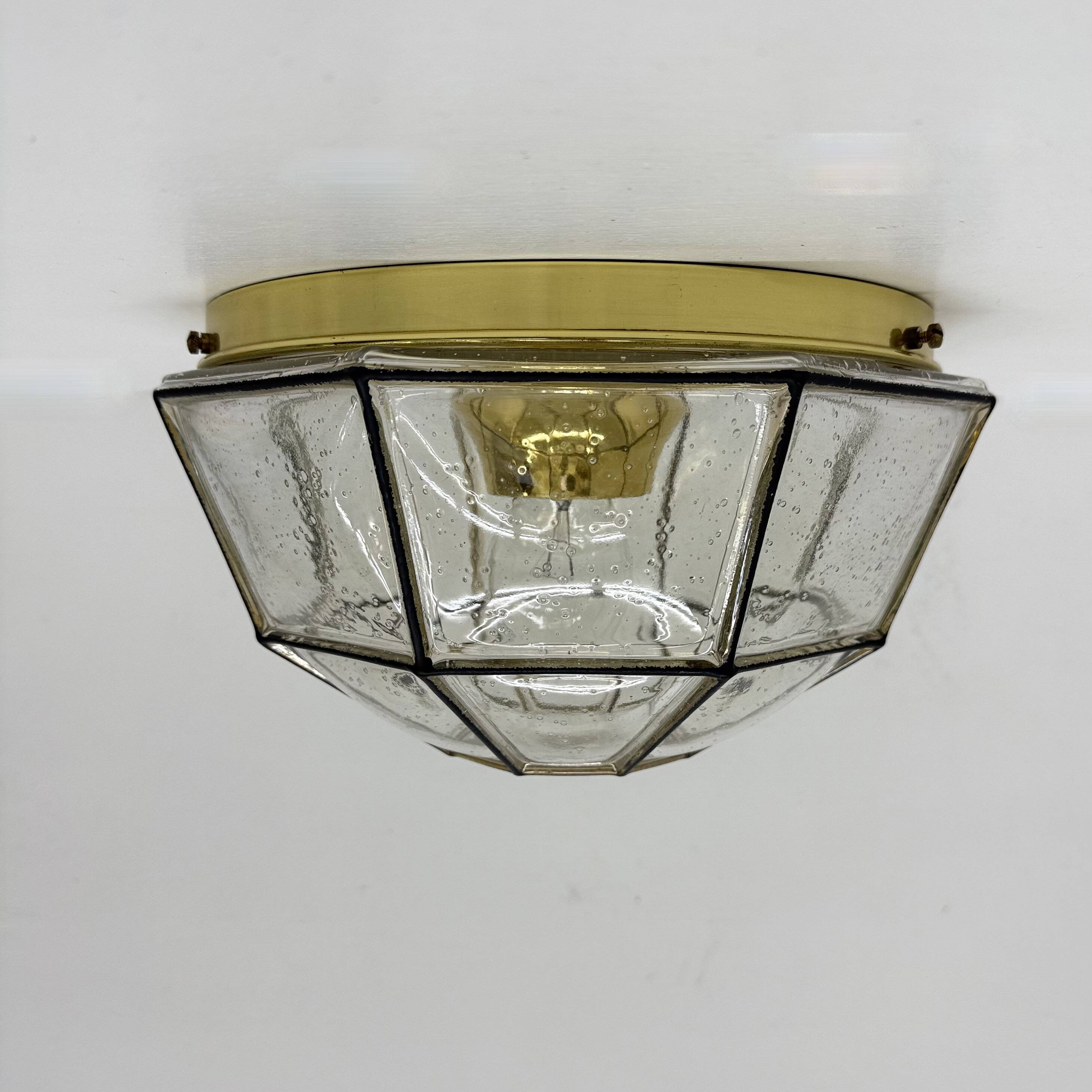 Limburg Glashütte ceiling lamp , 1970s