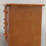Vintage chest of drawers with bamboo and rattan details