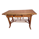 Bureau en rotin et bambou