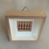 Miniature frame, antique pocket watch hands