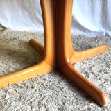Round dining table extendable 8 pers, 70s-80s