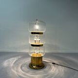 Large Floor Lamp of Mouth Blown Bubble Glass and Brass, 1970s