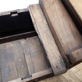 Church bench wooden chest 18th