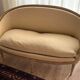 Louis XVI style patinated wooden basket sofa. Pierre Frey fabric. 19th century