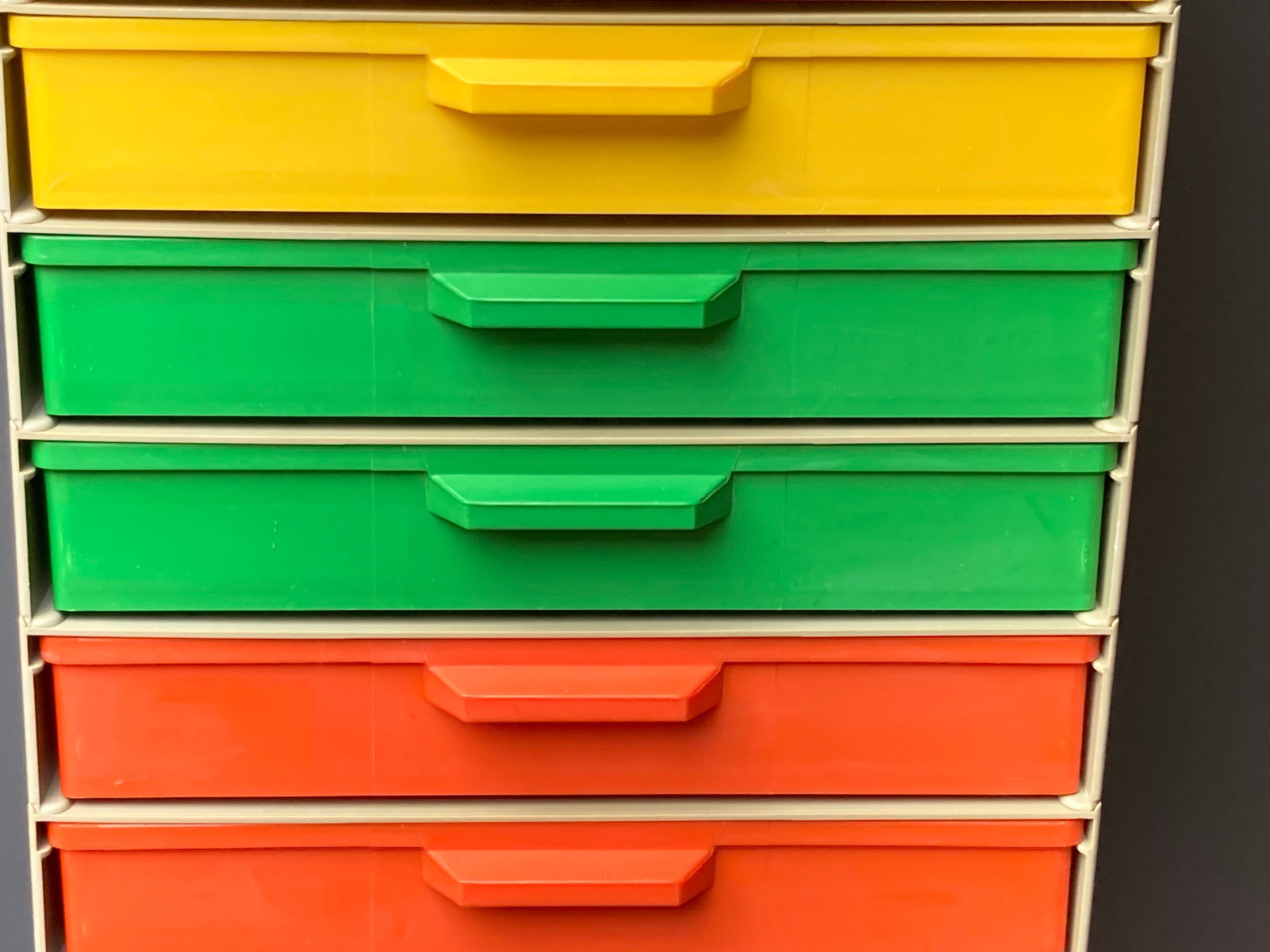 12-drawer vintage office locker